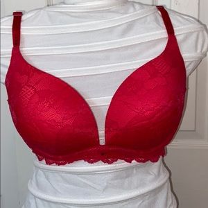 Victoria secret red lace bra